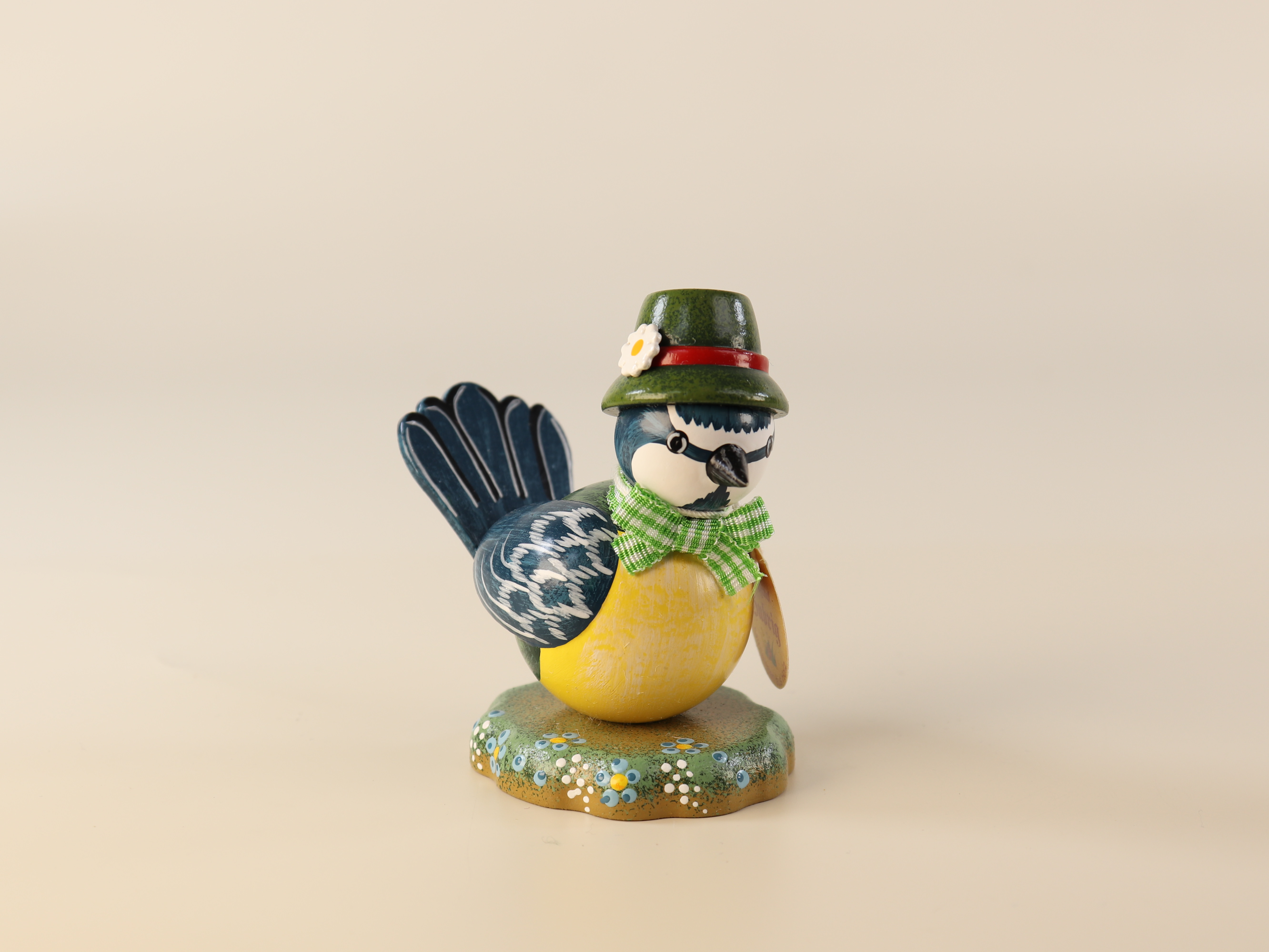 Tischdeko Mini-Blaumeisenseppl auf Sockel