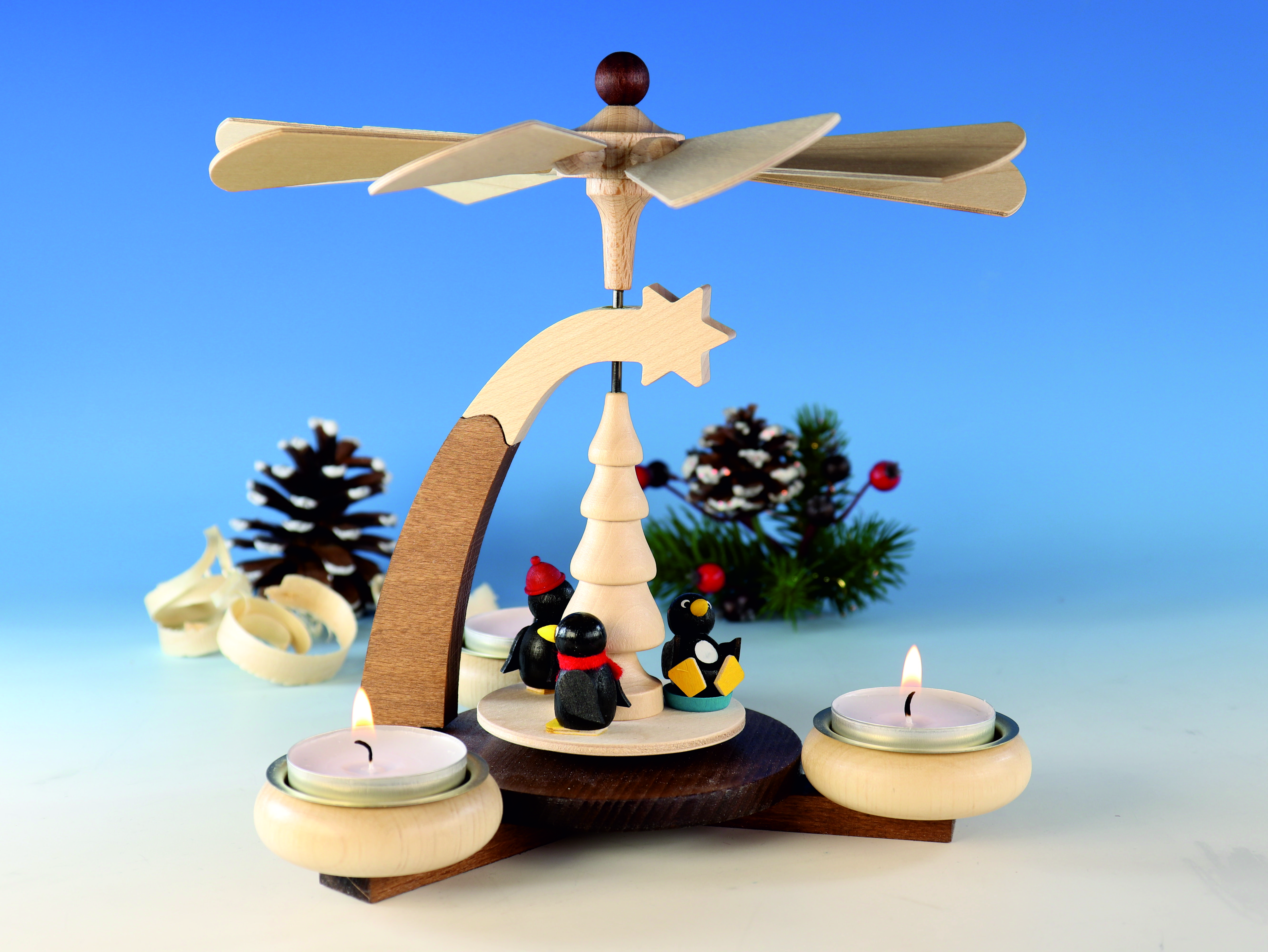 design-teelichtpyramide-braun-natur-und-tuellen-natur-mit--pinguine-fuer-3-teelichte-hoehe-19cm-20-ullrich-kunsthandwerk-paul-ullrich-volkskunstbestehen