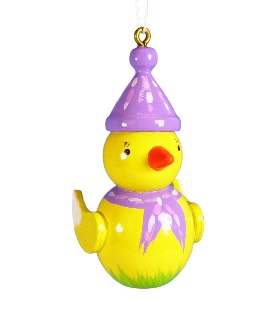 Küken hängend Bommelmütze lila