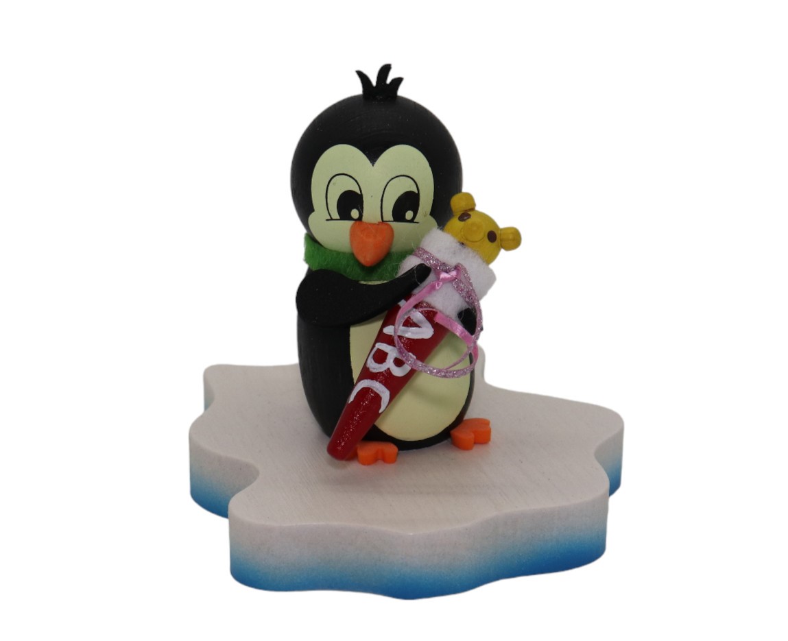 Pinguin auf Eisscholle "Schulanfängerin"