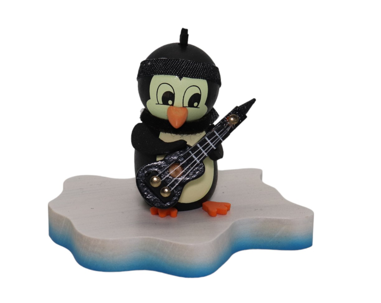 Pinguin auf Eisscholle "Rock Star"