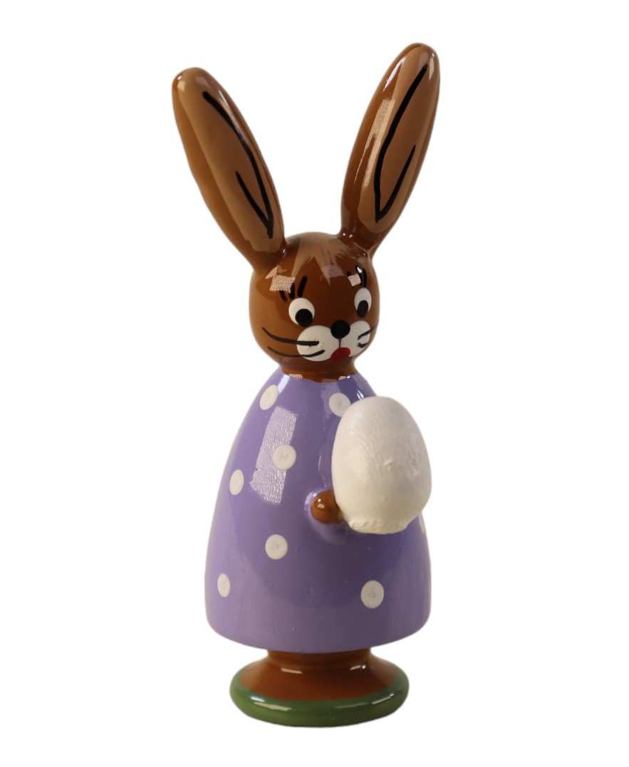 Hase stehend mit Ei lila