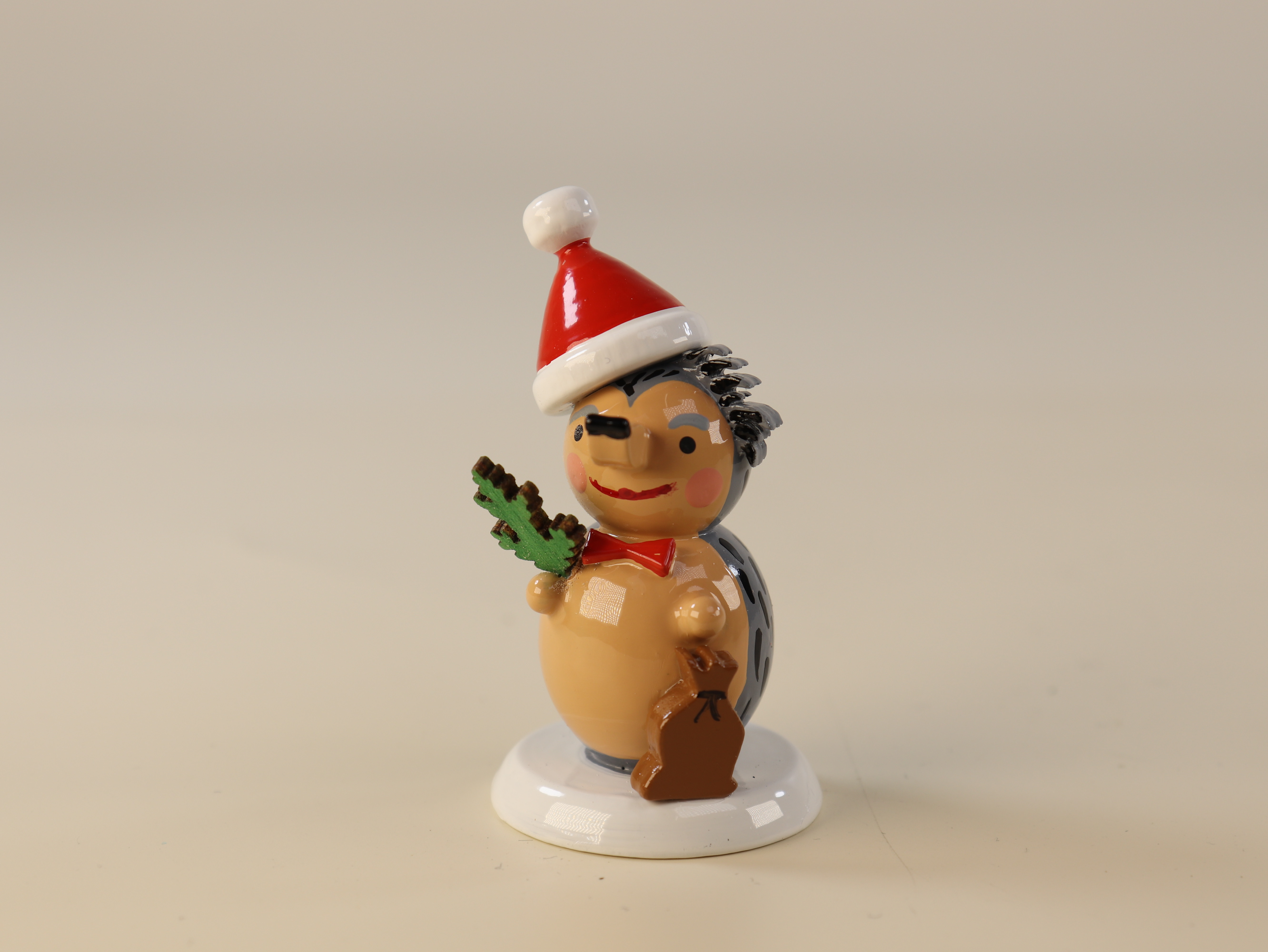 Tischdeko Igel als Weihnachtsmann, klein