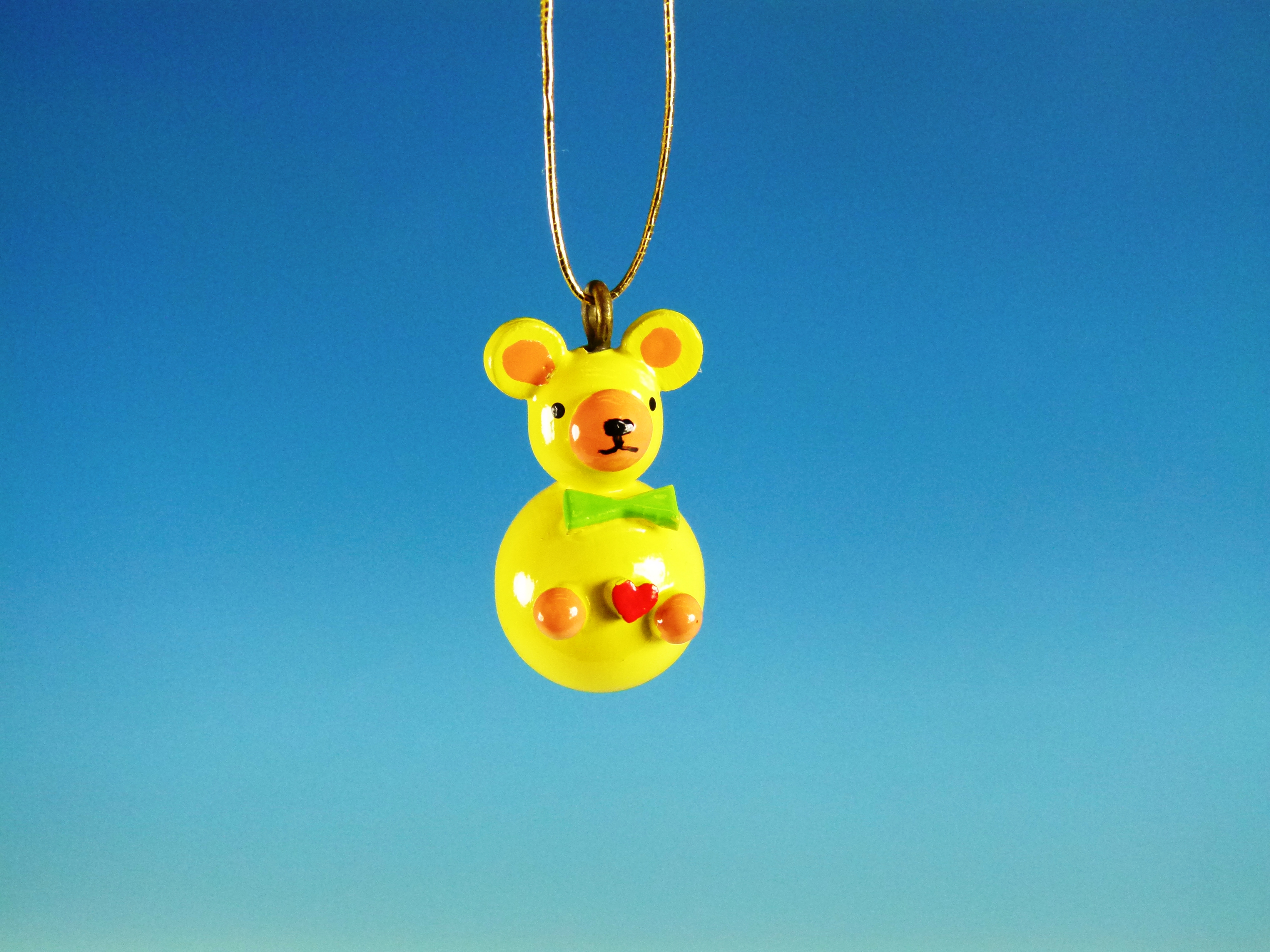 Baum-Behang Kugelfigur Teddy-Bär gelb