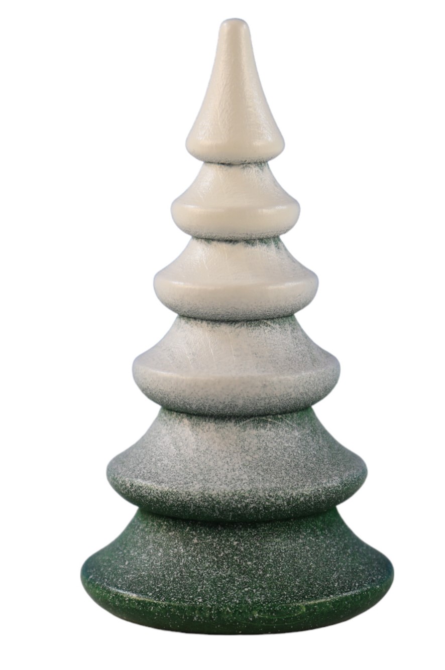 Baum grün mit Schnee 8cm