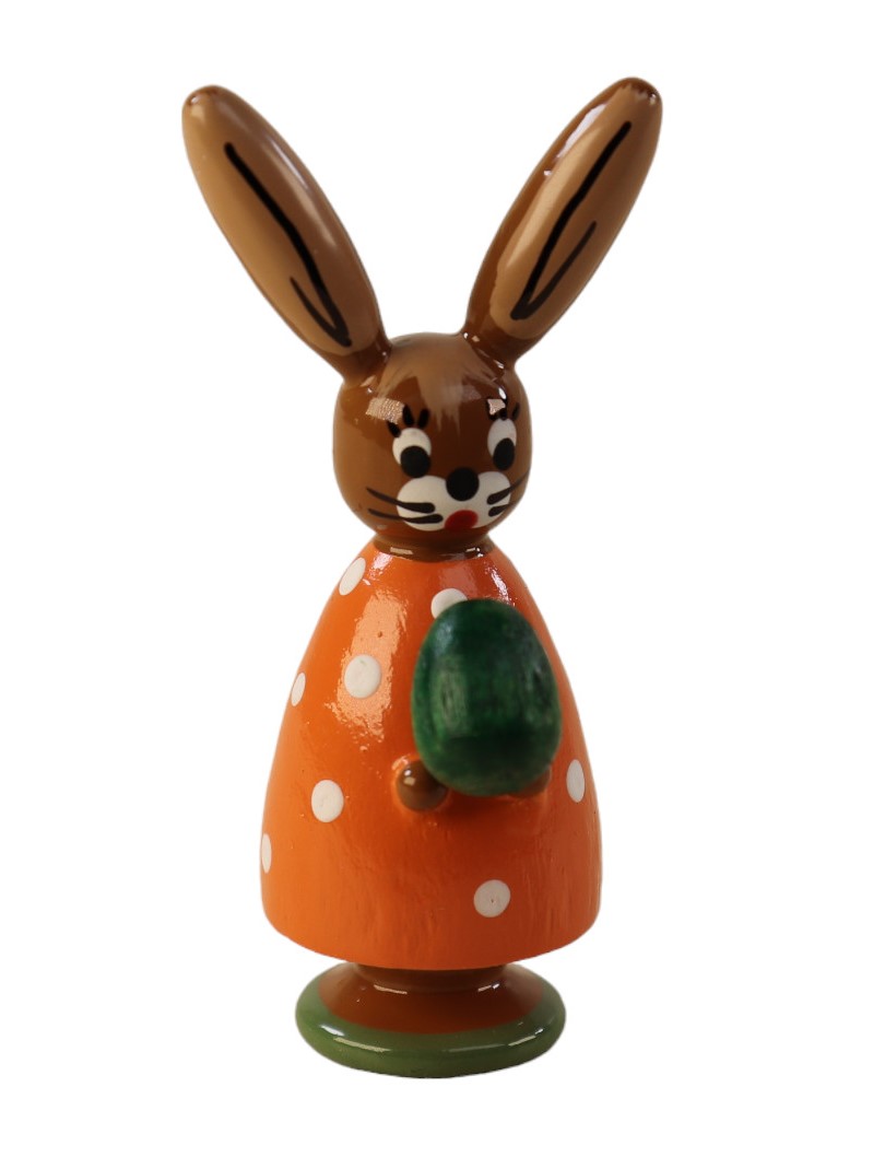 Hase stehend mit Ei orange
