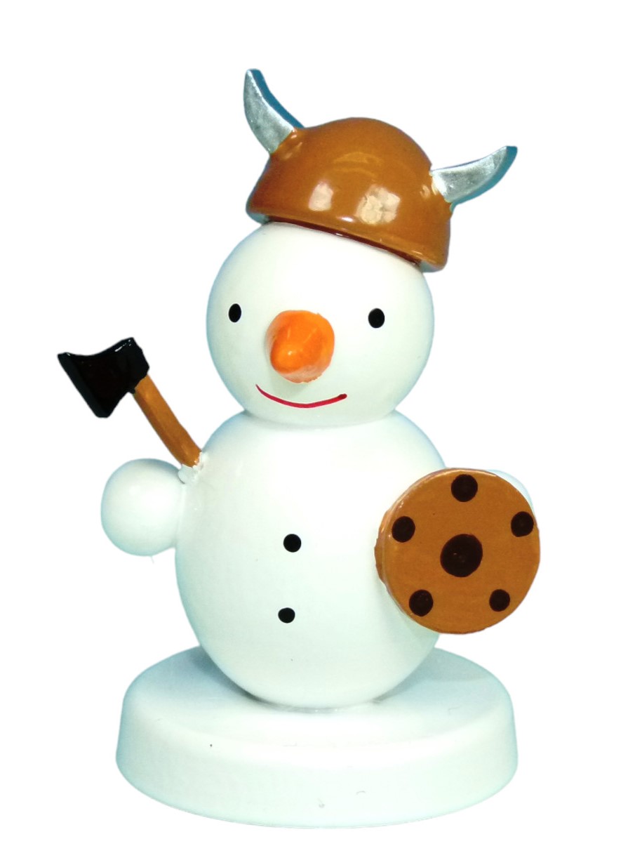 Schneemannfigur stehend Wikinger