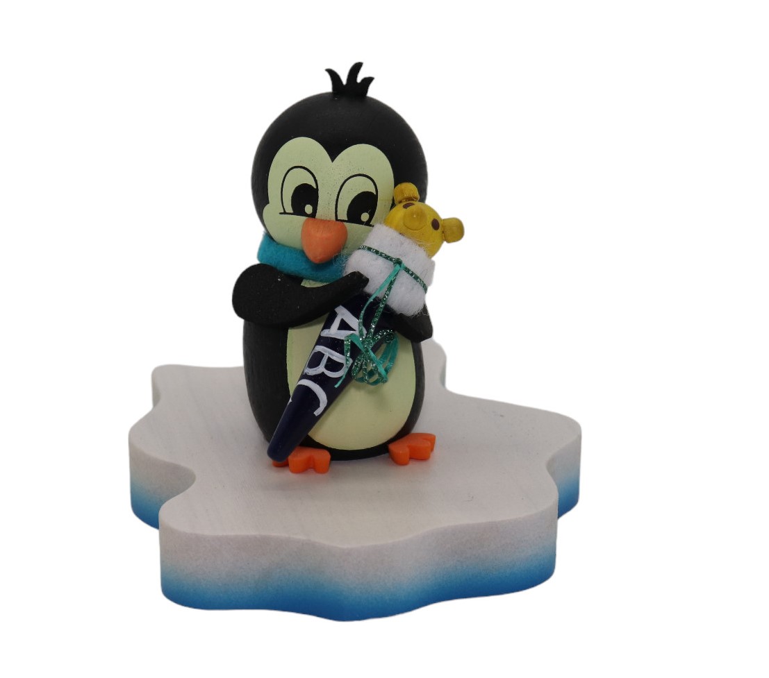 Pinguin auf Eisscholle "Schulanfänger"
