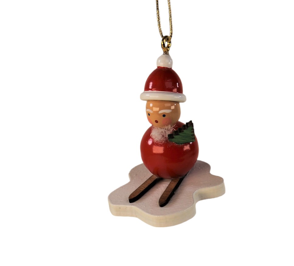 Baumbehang auf Sockel "Ruprecht auf Ski"