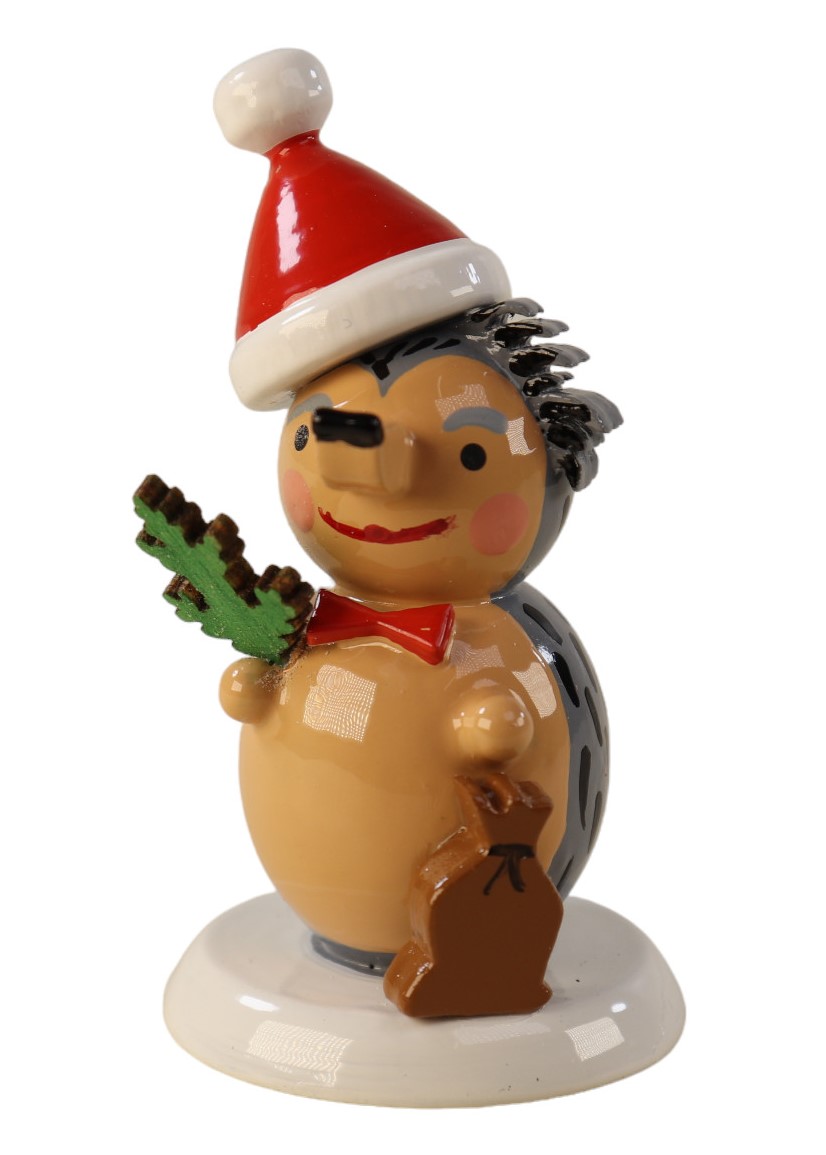 Igel als Weihnachtsmann