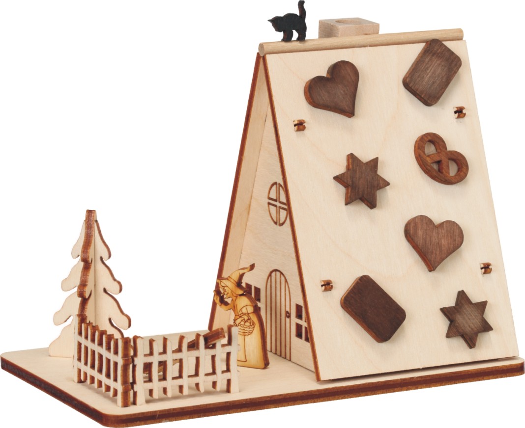 Bastelset zum selbst bauen: Räucherhaus "Hexenhaus"