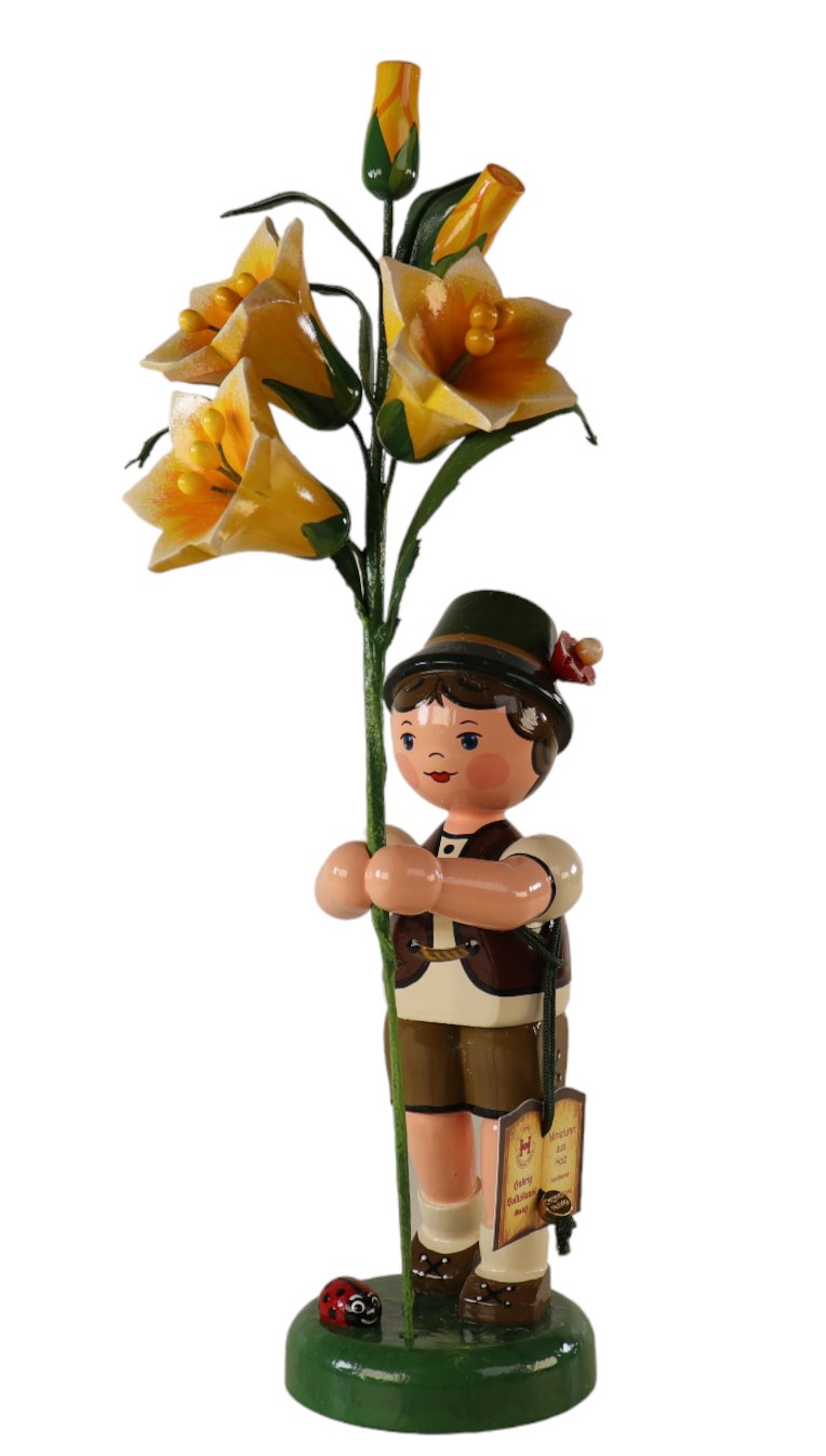 Blumenkind Junge mit Lilie 24 cm