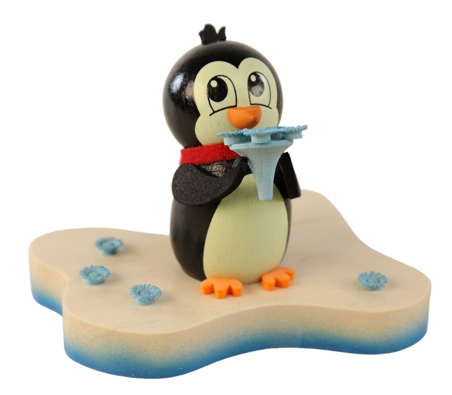 Pinguin auf Eisscholle "Eisblumen"