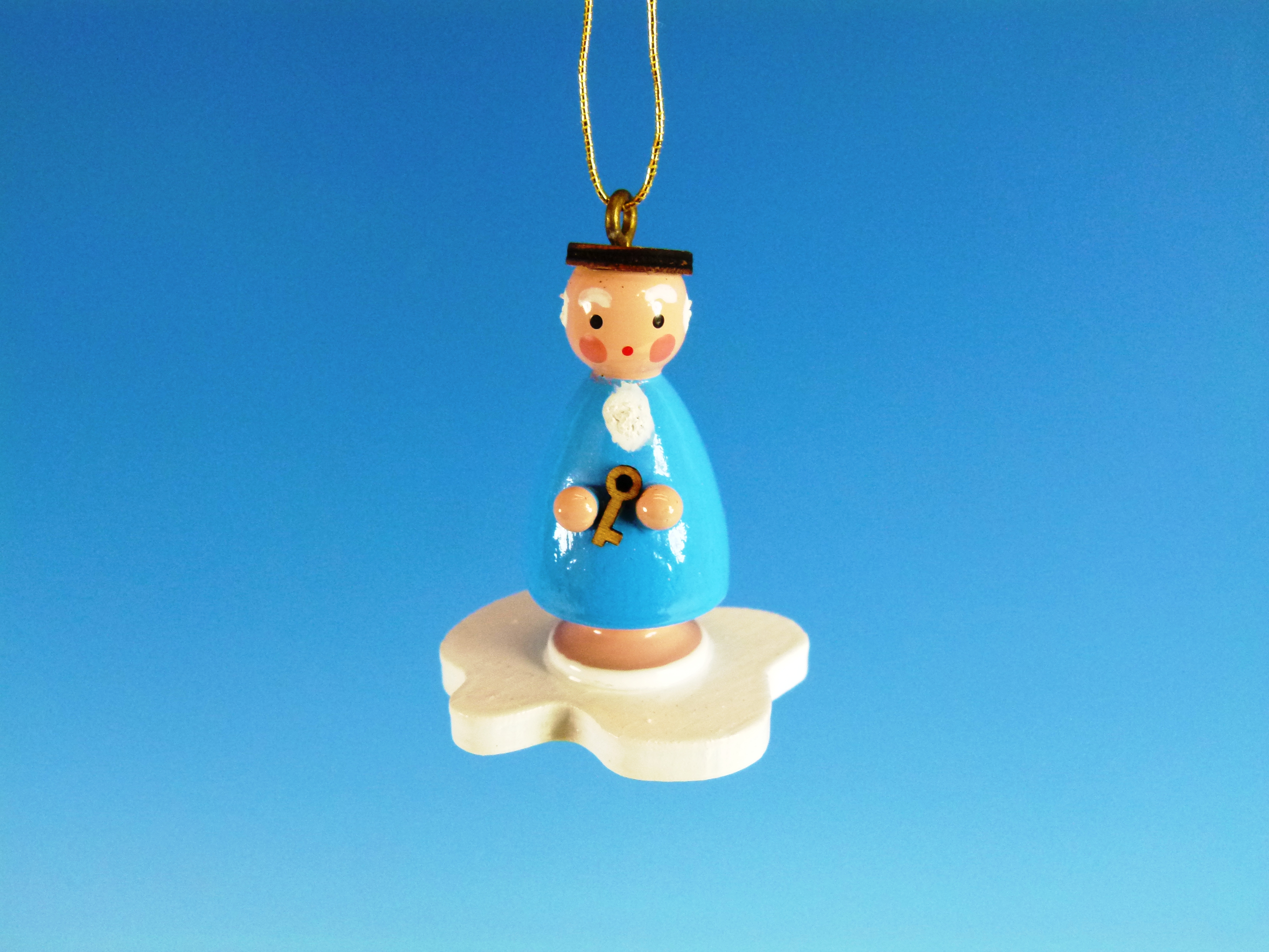 Baumschmuck für Weihnachten Petrus auf Wolke