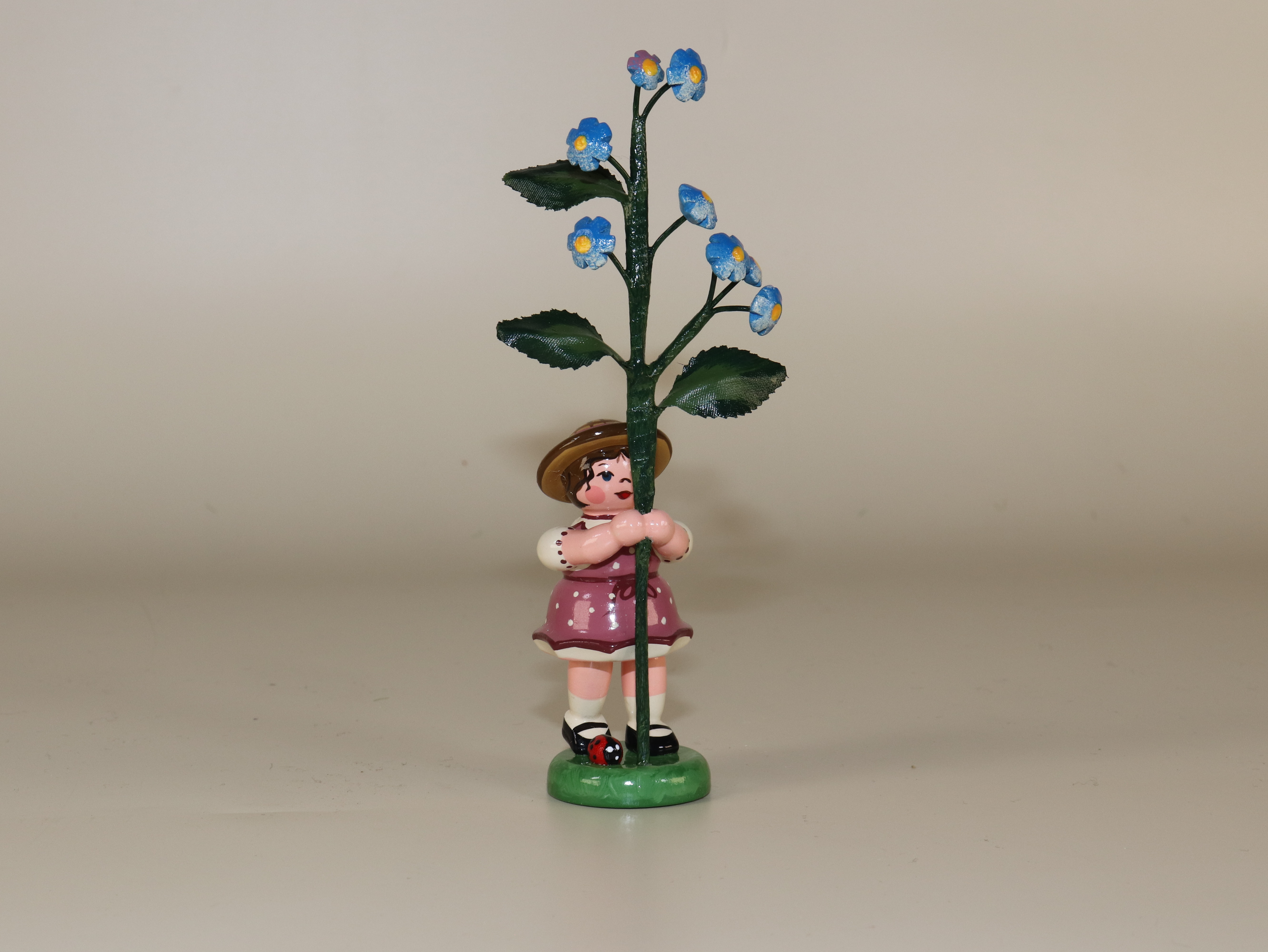 Tischdekoration Blütenkind "Mädchen mit Vergissmeinnicht" 