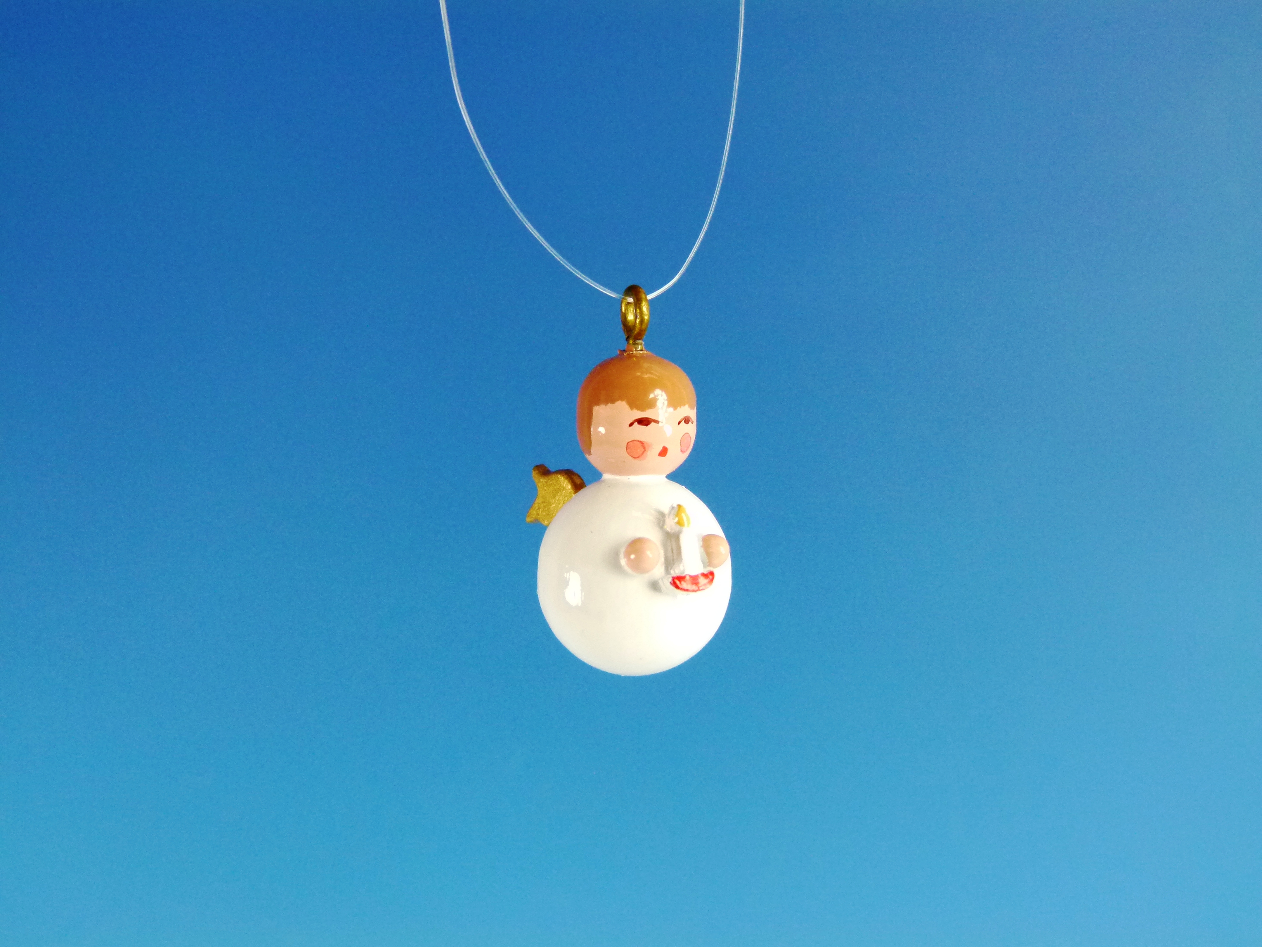 Baumbehang Kugelfigur Engel mit Kerze