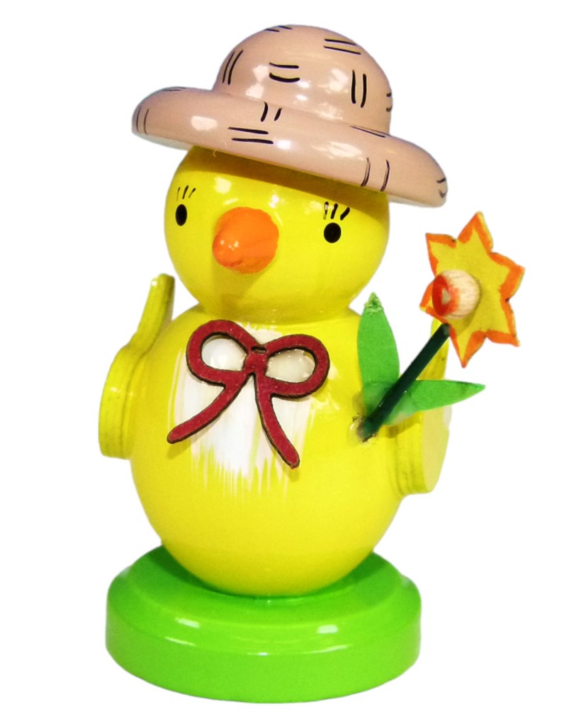 kueken-stehend-mit-strohhut-und-blume-20-ullrich-kunsthandwerk-paul-ullrich-volkskunstbestehen