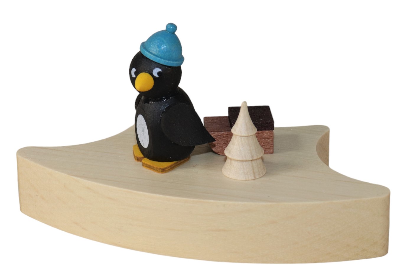 Zusatzmodul für Adventsteelichthalter mit Pinguin als Figur darauf.