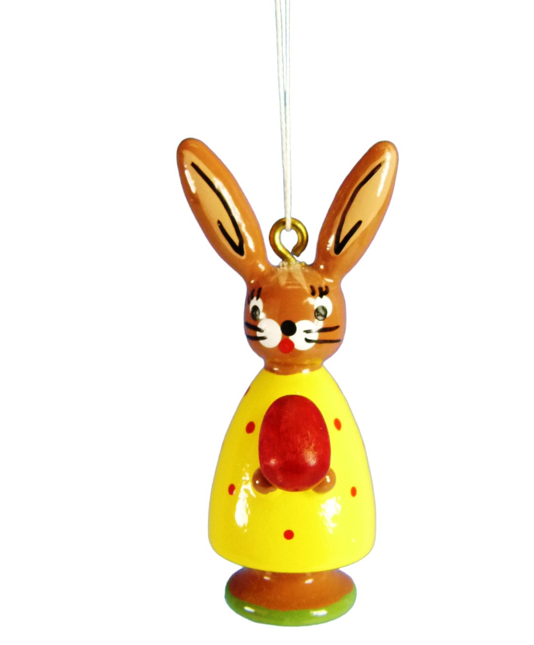 Hase hängend mit Ei gelb